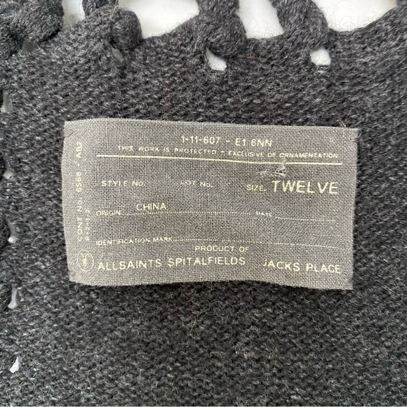 AllSaints Laurentia Braided Cardigan Size 12 - Picture 10 of 12